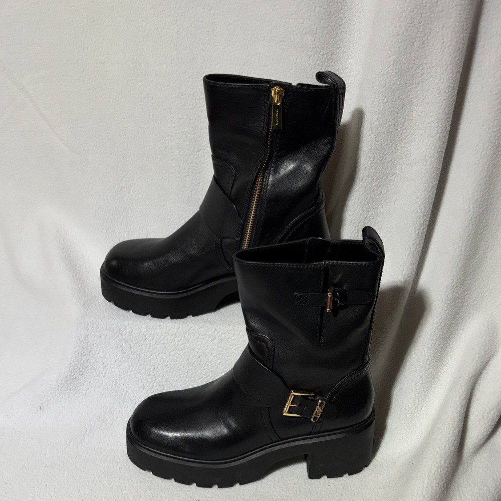 Michael Kors Black Leather Ankle Boots